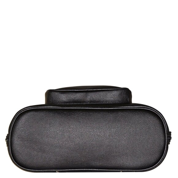 Women’s Black Vegan Leather Backpack – Top Handle Daypack - Picture 6 of 10